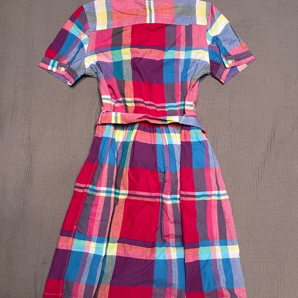 NWT Polo by Ralph Lauren Little Girls Cotton Madras Shirtdress, Size 6x - Picture 3 of 3